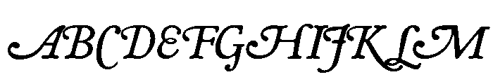 Mayflower Smooth Regular Italic Font UPPERCASE