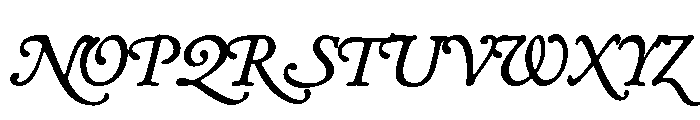 Mayflower Smooth Regular Italic Font UPPERCASE