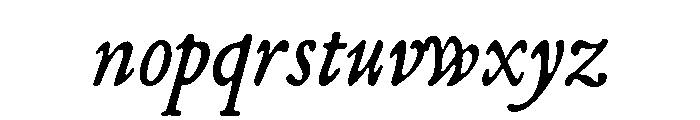 Mayflower Smooth Regular Italic Font LOWERCASE