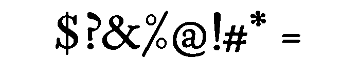 Mayflower Smooth Regular Font OTHER CHARS