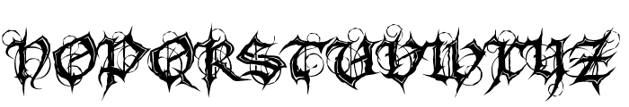 MB Gothic Spell Font LOWERCASE