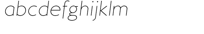 MB Empire Thin Italic Font LOWERCASE