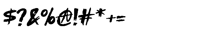 MC Corest Brush Font OTHER CHARS
