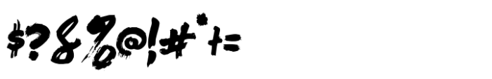 MC Faster Brush Font OTHER CHARS