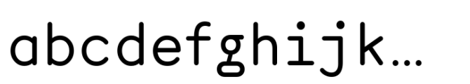 MC Noguf Font LOWERCASE