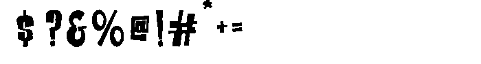 MC Zombreak Font OTHER CHARS