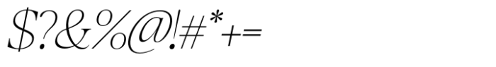 Mckins Thin Italic Font OTHER CHARS