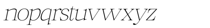Mckins Thin Italic Font LOWERCASE