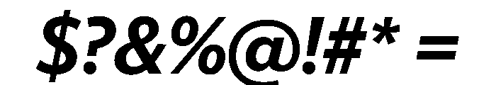 McClatchy Sans Demi Italic Font OTHER CHARS