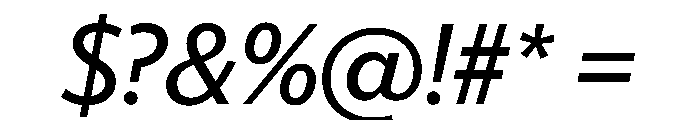 McClatchy Sans Regular Italic Font OTHER CHARS
