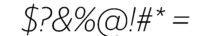 McClatchy Sans Thin Italic Font OTHER CHARS