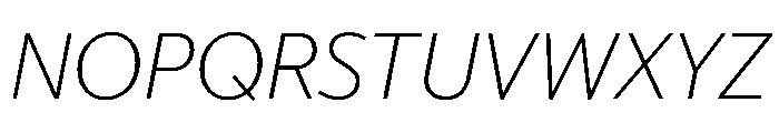 McClatchy Sans Thin Italic Font UPPERCASE