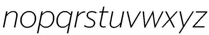 McClatchy Sans Thin Italic Font LOWERCASE