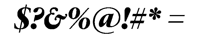 McClatchy Serif Bold Italic Font OTHER CHARS