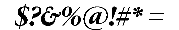 McClatchy Serif Demi Italic Font OTHER CHARS