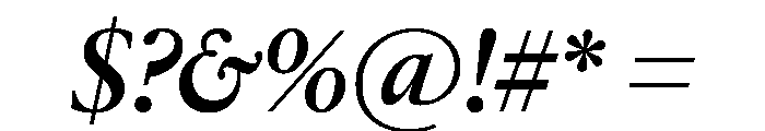 McClatchy Serif Medium Italic Font OTHER CHARS
