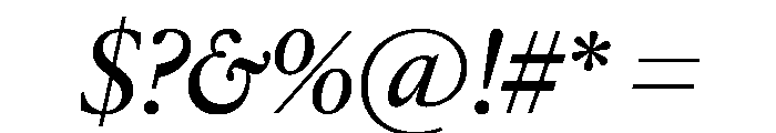 McClatchy Serif Regular Italic Font OTHER CHARS