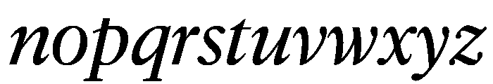 McClatchy Serif Regular Italic Font LOWERCASE