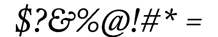 MDLorienVariable Italic Font OTHER CHARS
