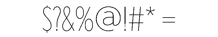 Megumi Thin Font OTHER CHARS