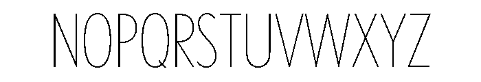 Megumi Thin Font UPPERCASE