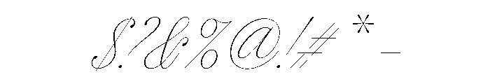 Megumi Ultra Light Italic Font OTHER CHARS