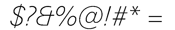 Mercato Variable Extra Light Italic Font OTHER CHARS