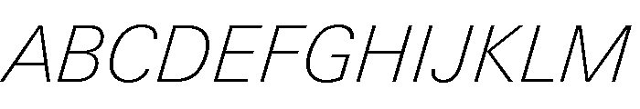 Mercato Variable Extra Light Italic Font UPPERCASE