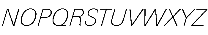 Mercato Variable Extra Light Italic Font UPPERCASE