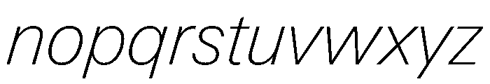 Mercato Variable Extra Light Italic Font LOWERCASE