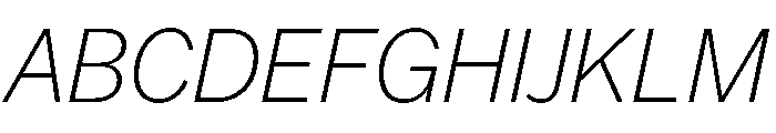 Mercato Variable Light Italic Font UPPERCASE