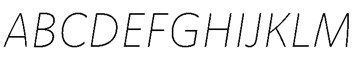 Mercato Variable Thin Italic Font UPPERCASE