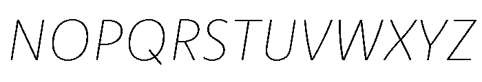 Mercato Variable Thin Italic Font UPPERCASE