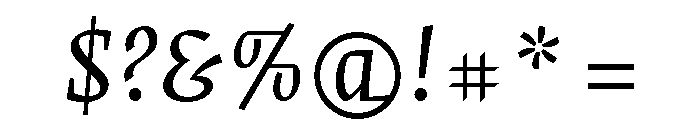 Merwede Italic Font OTHER CHARS