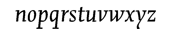 Merwede Italic Font LOWERCASE