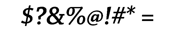 Merwede Semibold Italic Font OTHER CHARS