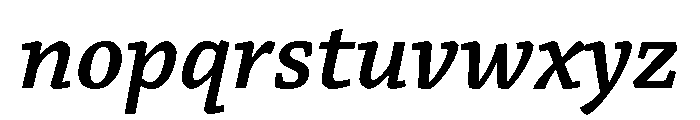 Merwede Semibold Italic Font LOWERCASE