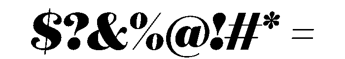 Mezzotint Cf Heavy Italic Font OTHER CHARS