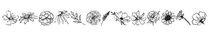 Meadow Flower Font UPPERCASE