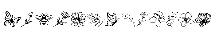 Meadow Flower Font UPPERCASE