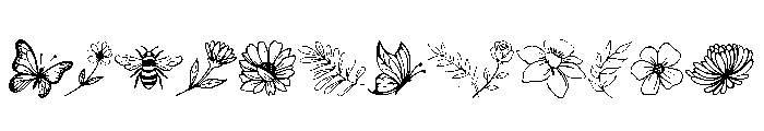 Meadow Flower Font LOWERCASE