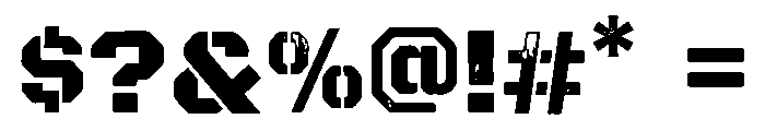 Mechanical Grunge Font OTHER CHARS