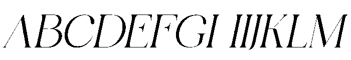 Meckora Oblique Font UPPERCASE