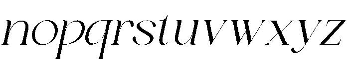 Meckora Oblique Font LOWERCASE