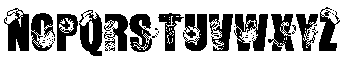 Medical nurse Font UPPERCASE