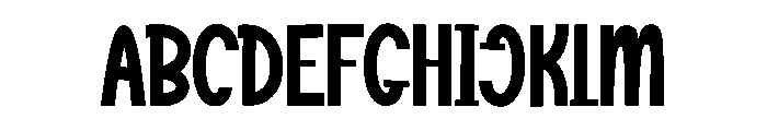 Medium Thick Font UPPERCASE