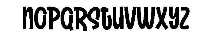 Medium Thick Font UPPERCASE