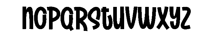 Medium Thick Font LOWERCASE