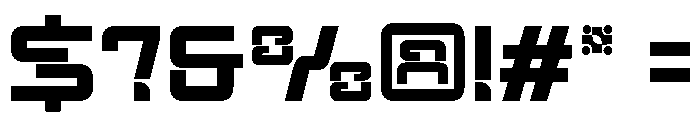 Mega Binory Regular Font OTHER CHARS