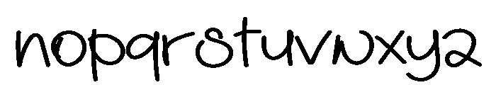 Mega Notebook Font LOWERCASE